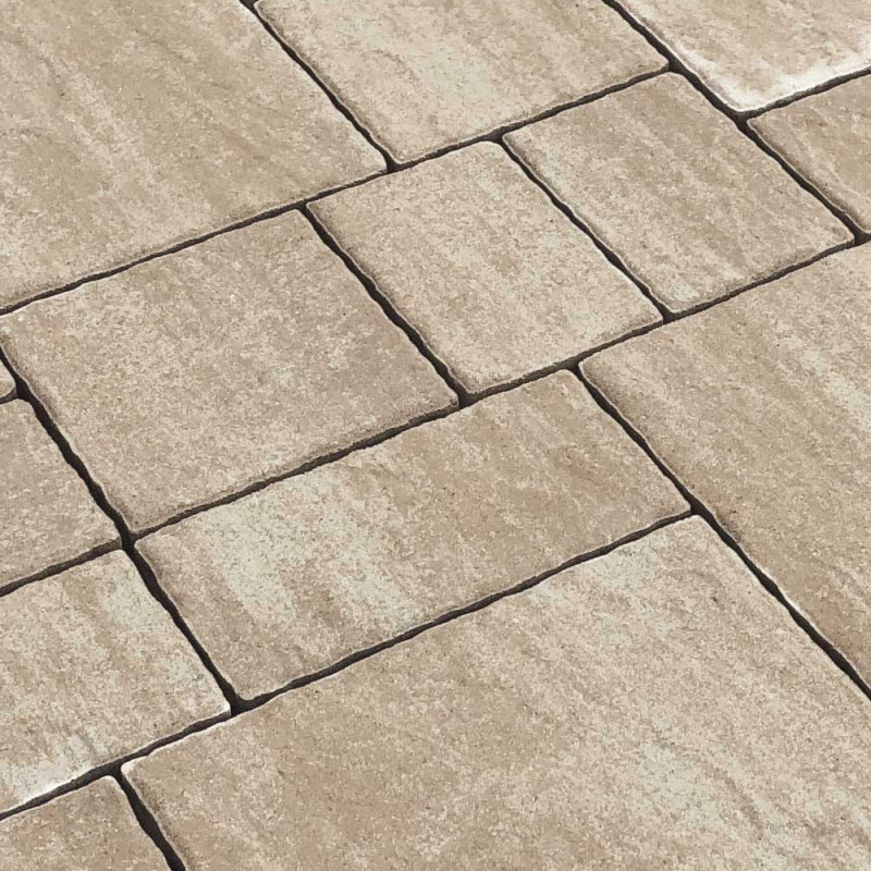 Viastein Florence Struktúrált térkő - 6 cm (Color & Clean Protect védelemmel) - mokka árnyalt